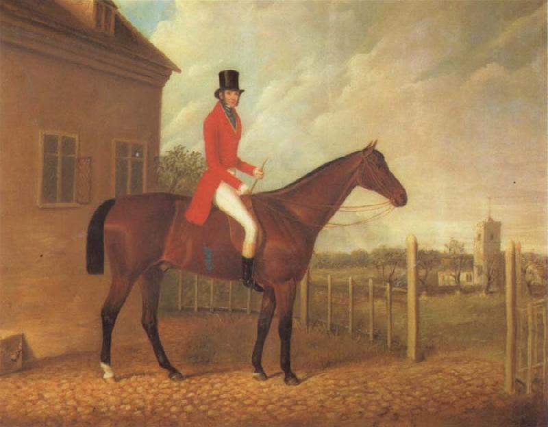 David Dalby Lord Bolton on a Bay Hunter oil painting picture